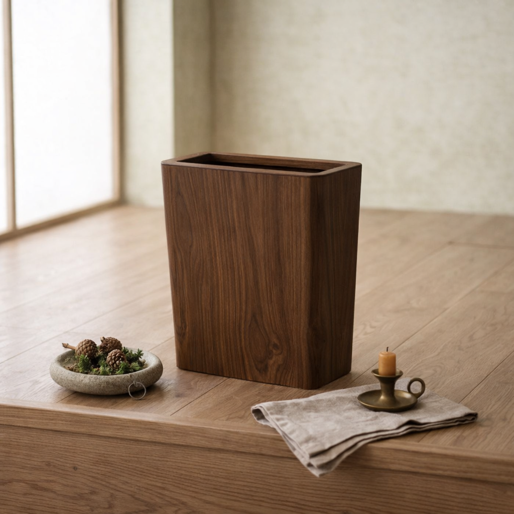Elegant Dual-Layer Kitchen Waste Bin with Swivel Lid