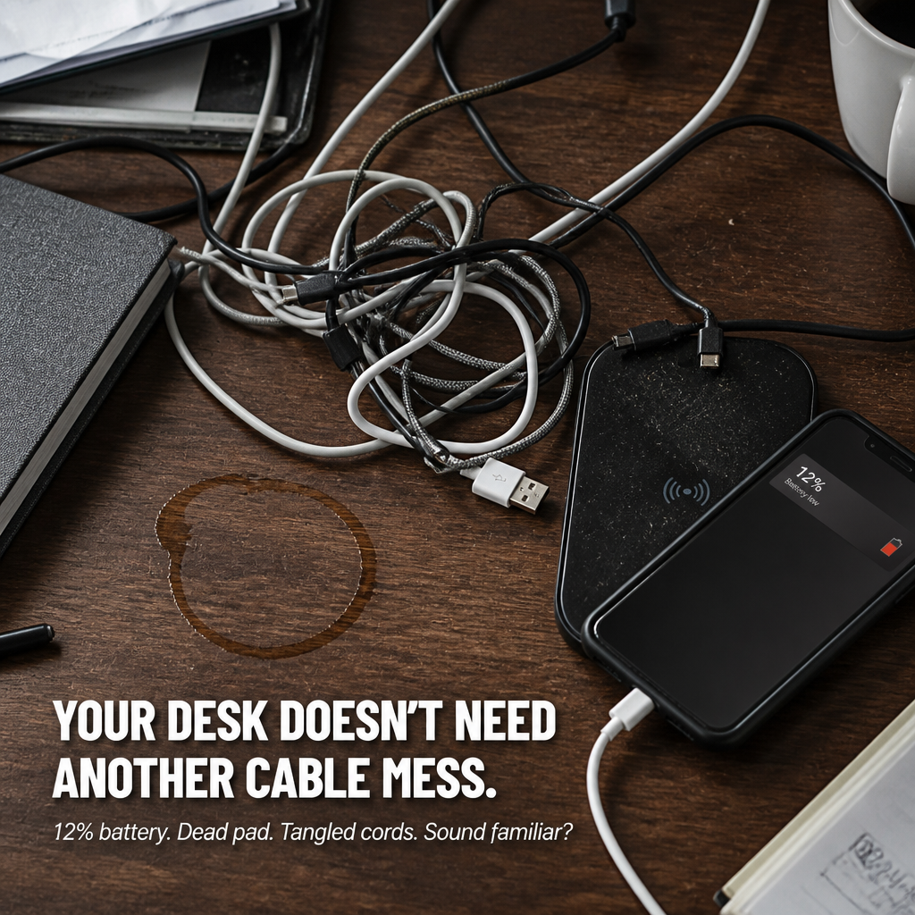 PowerPad Pro™ — Cradle, Charge, and Boost Your Phone All in One Compact Stand