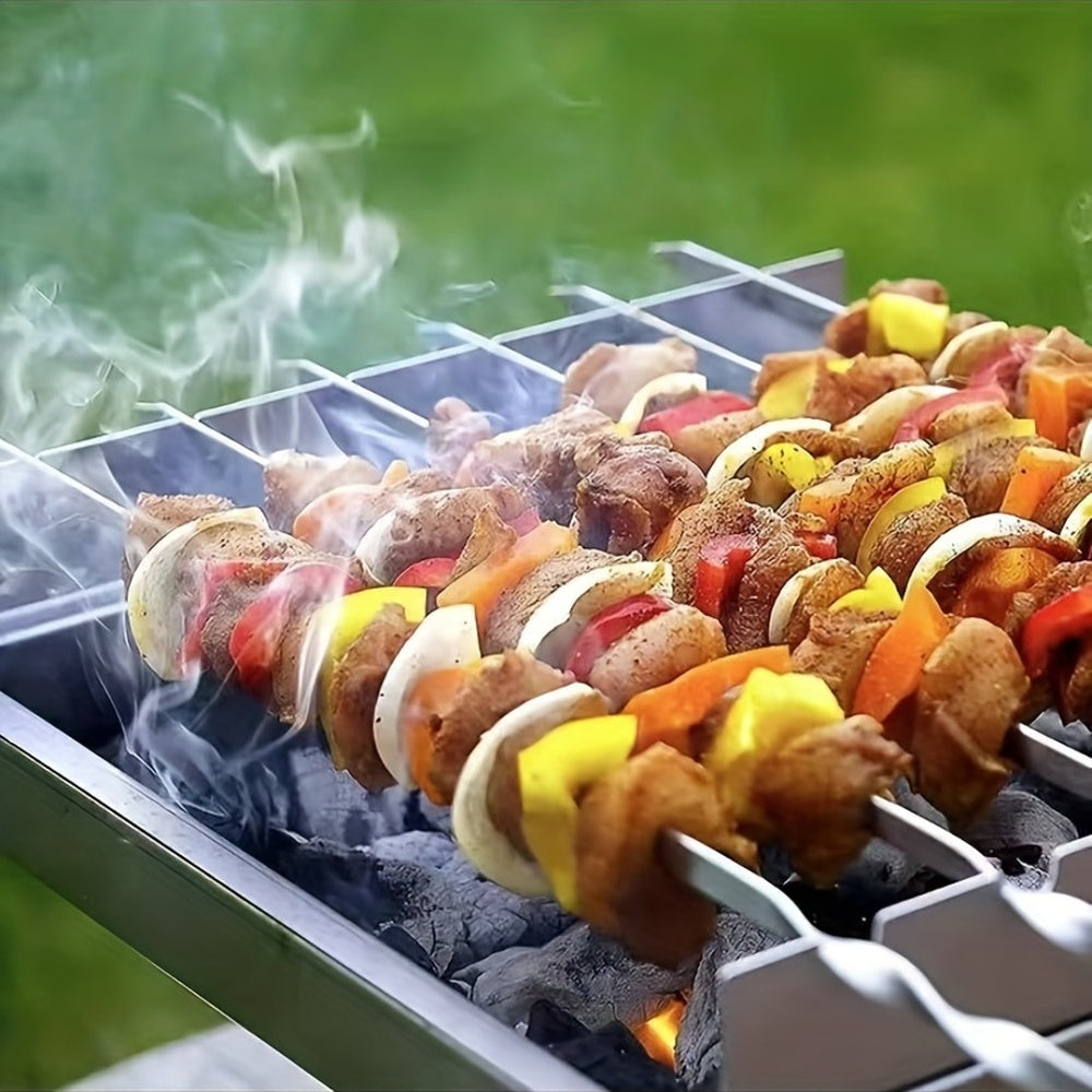 GrillMaster Pro – Premium Stainless Steel Skewers with Organizer Tube