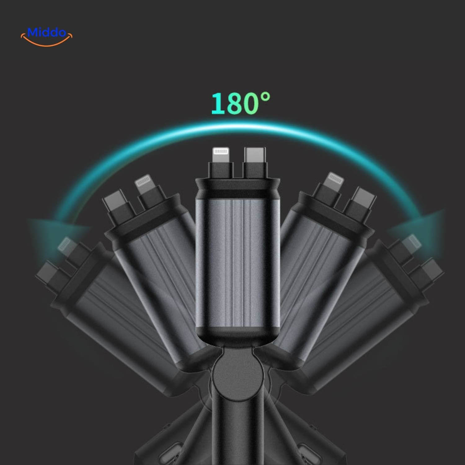 VoltAura™ — Power Up Four Devices Quickly & Illuminate Your Night Journey Sky