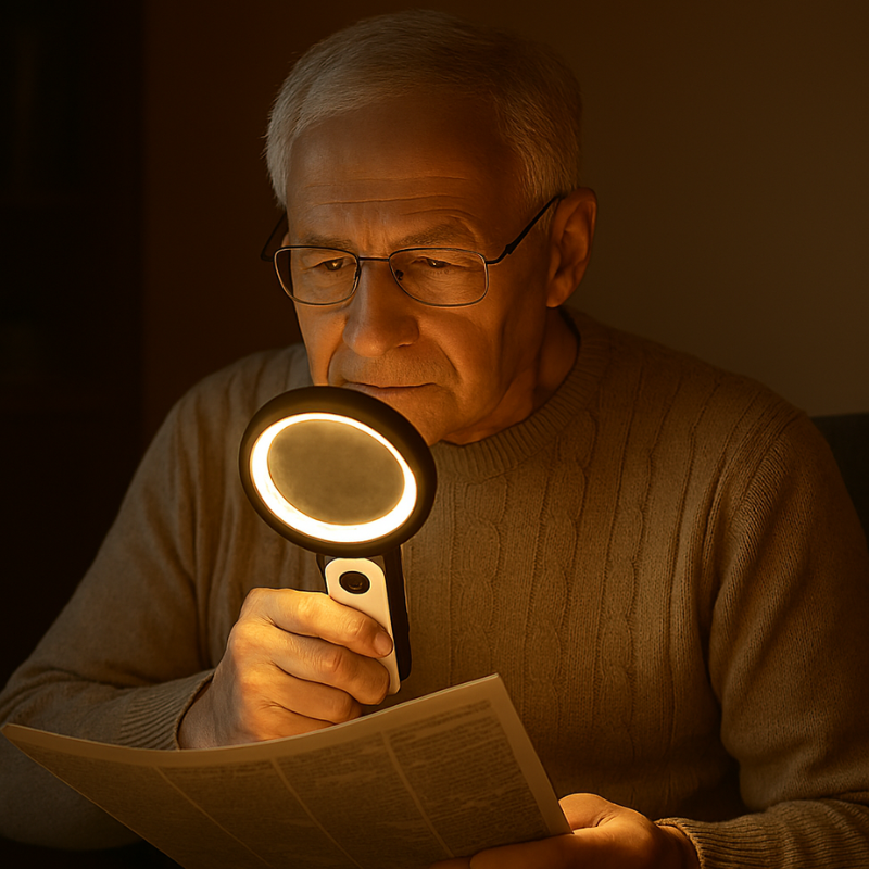 30X Lightweight Handheld Magnifier for Effortless Reading