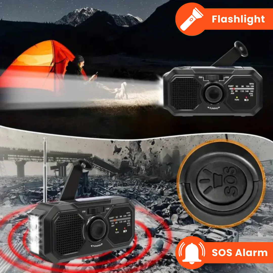 Ultimate Survival Radio – Solar and Hand Crank Power