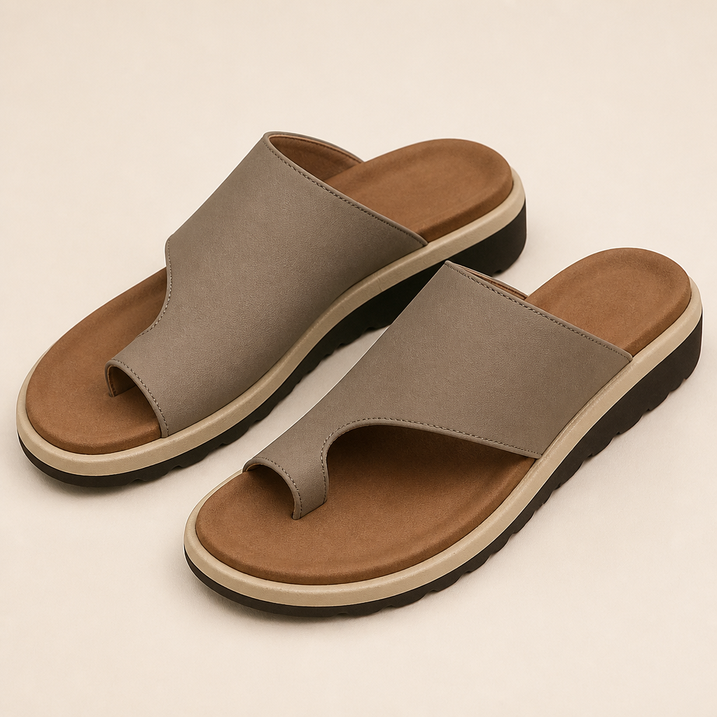 Solivra™ – Wedge Sandals for Bunion Relief with Toe-Aligning Strap