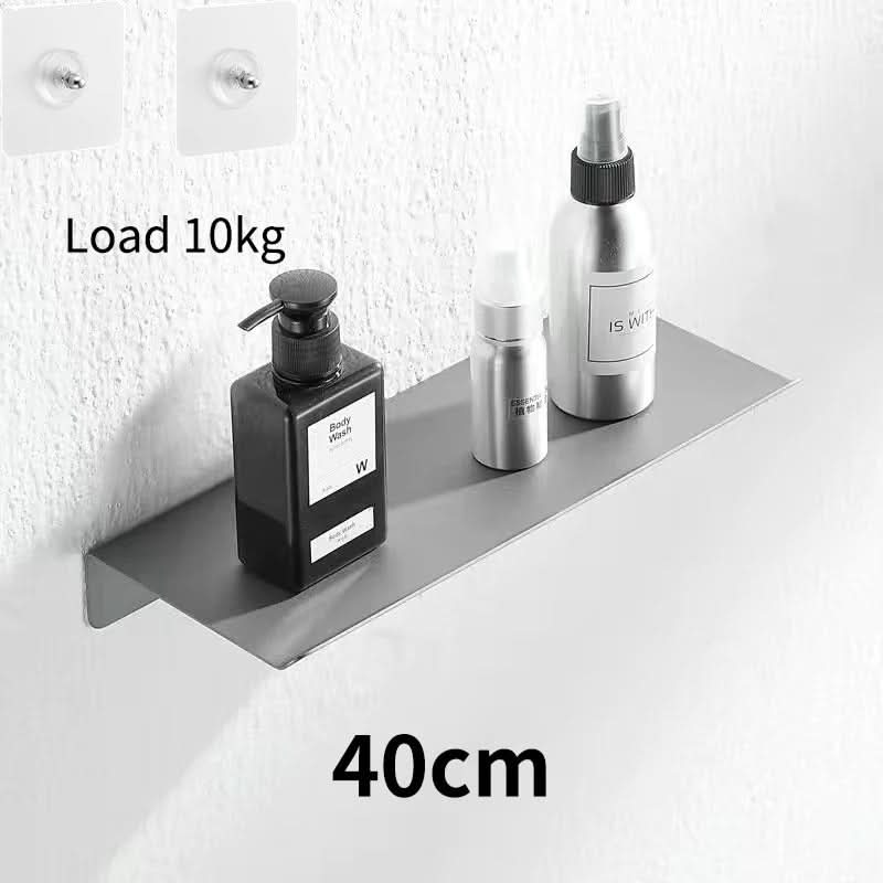 Wall-Mounted Floating Shelf for Bathroom – No Drilling Required