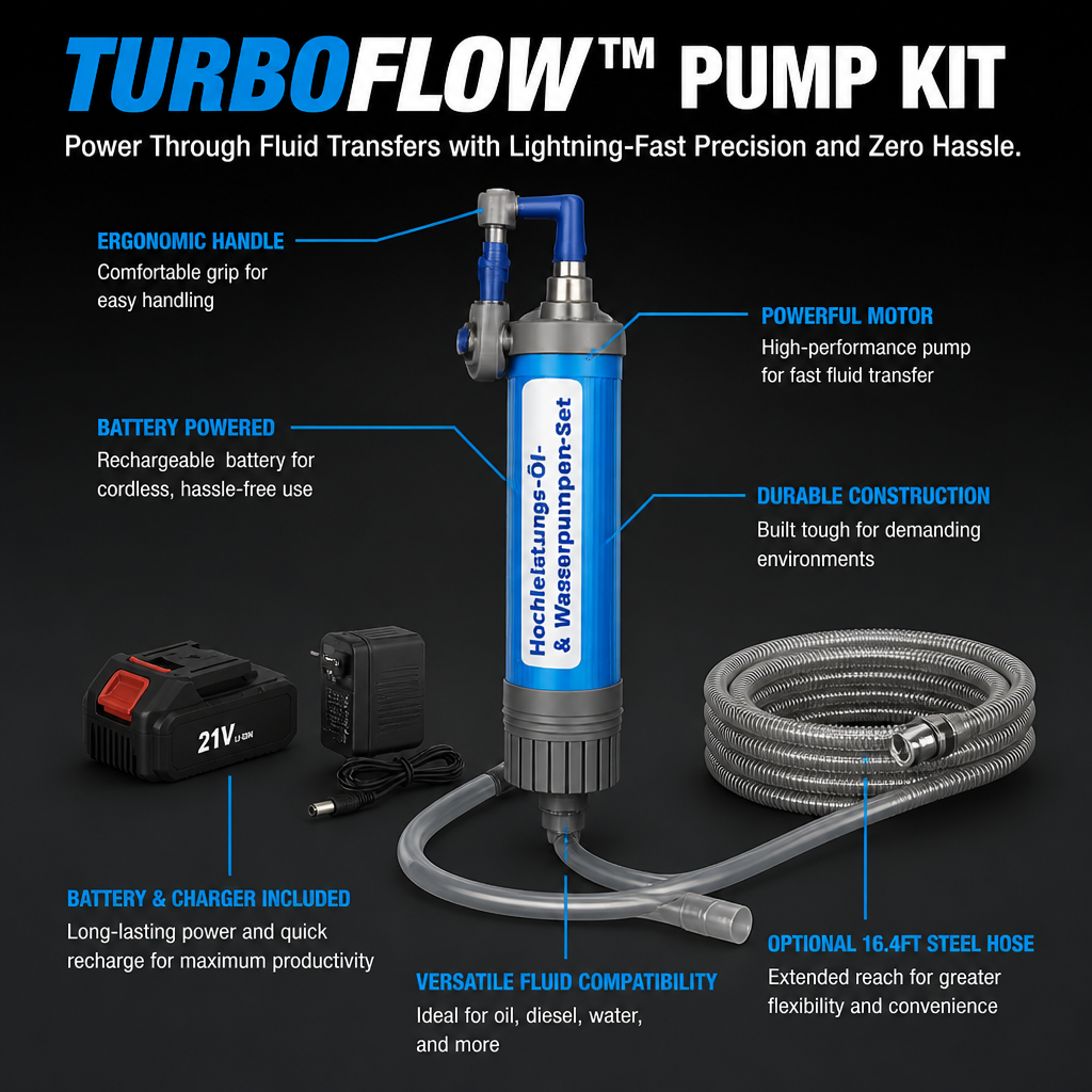 TurboFlow™ — Power Through Fluid Transfers with Lightning-Fast Precision and Zero Hassle