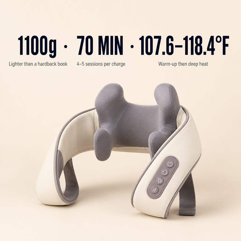 SensaWave™ — Melt Away Neck and Shoulder Knots With Warm Shiatsu Hands
