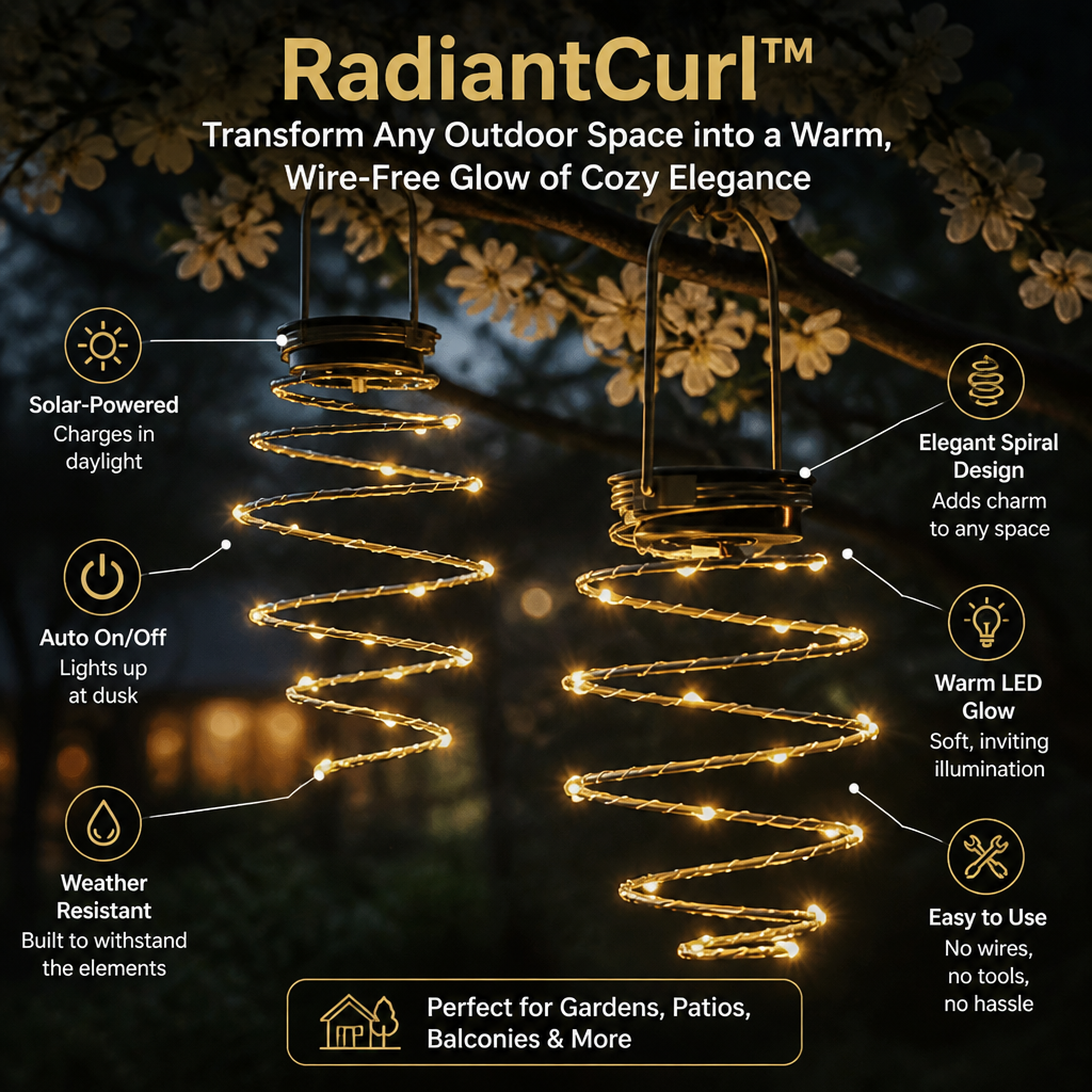 RadiantCurl™ — Transform Any Outdoor Space into a Warm, Wire-Free Glow of Cozy Elegance