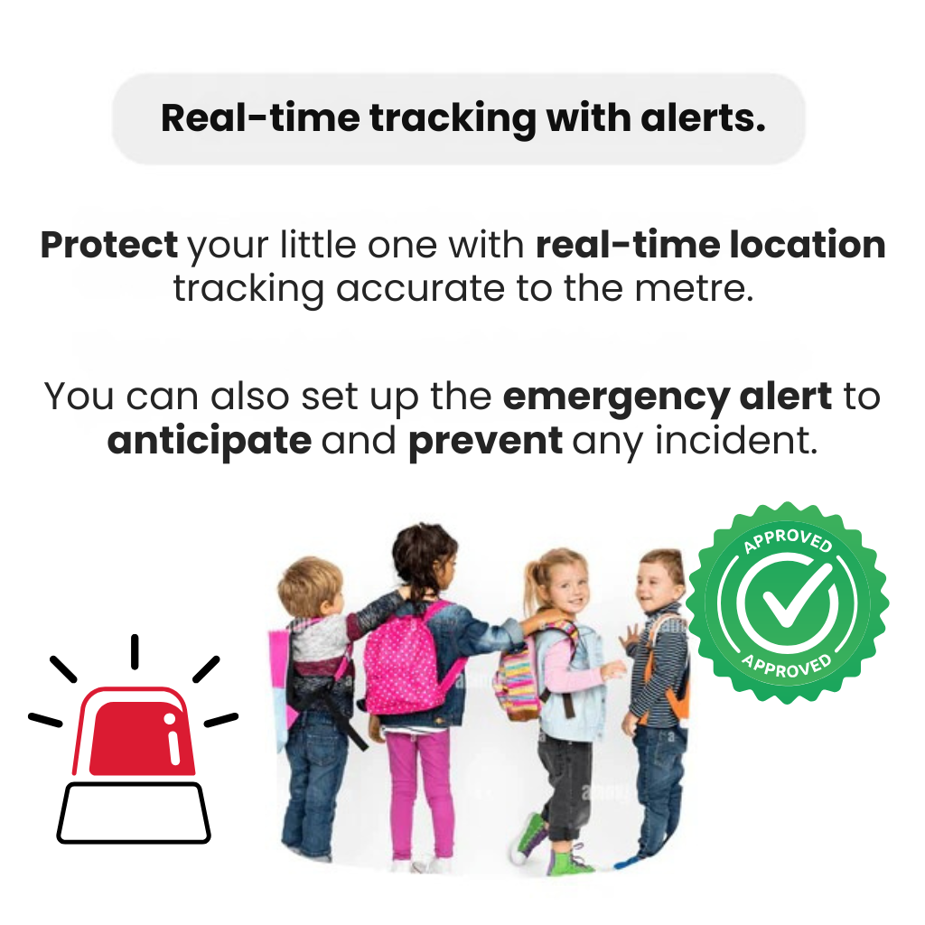 Child SafeGuard GPS Tracker with Live Tracking & Emergency Alerts