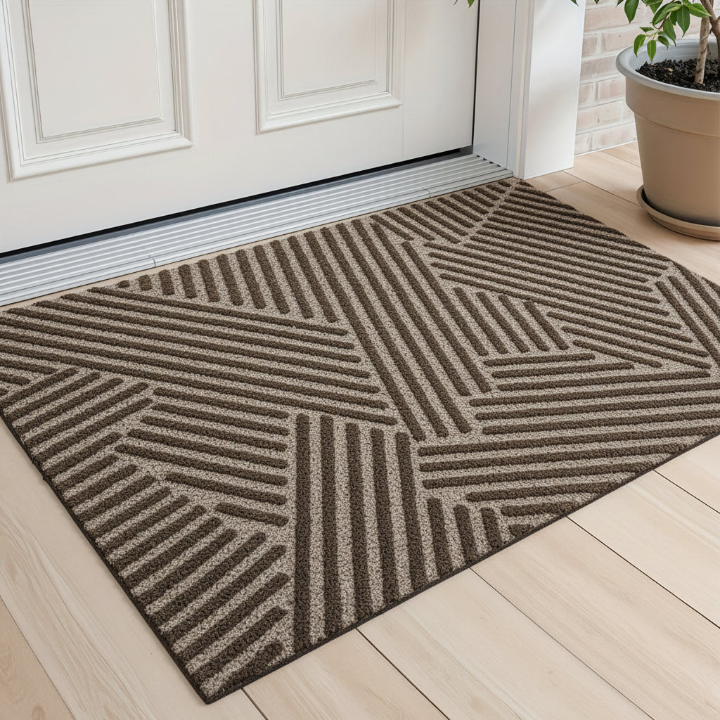 Stylish Non-Slip Geometric Entryway Mat for Your Home