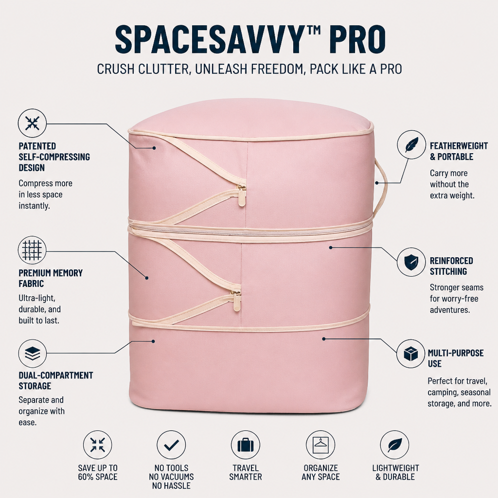 SpaceSavvy™ Pro — Crush Clutter, Unleash Freedom, Pack Like a Pro