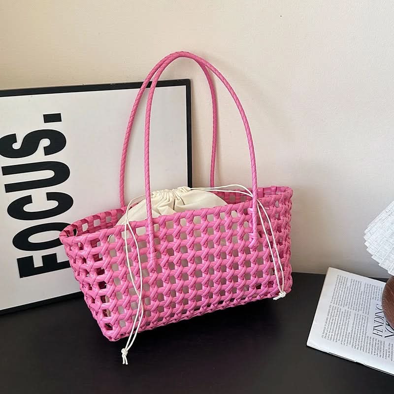 Summer Woven Shoulder Tote Bag
