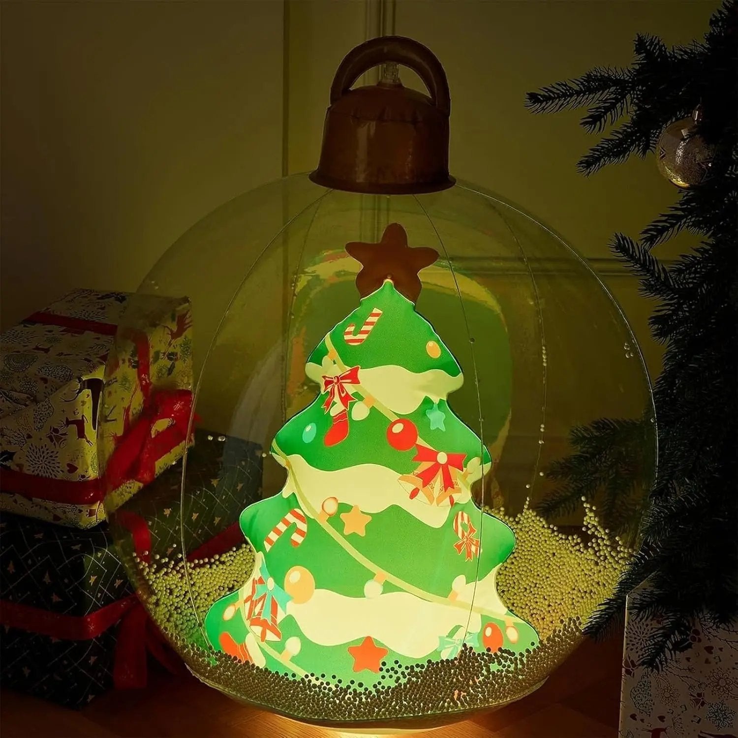 Inflatable Holiday Ball with Light — Controlled Remotely via Remote Control
