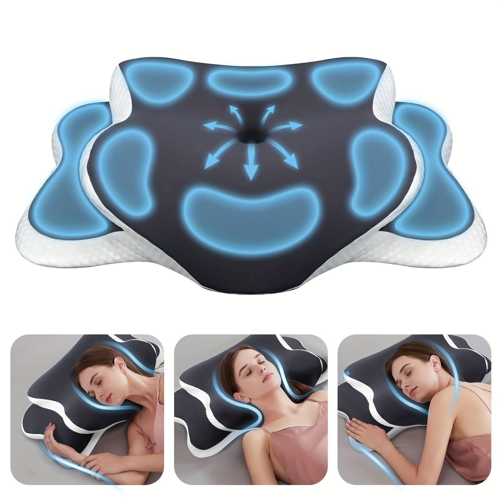 Neck Support Cushion for Comfortable Back Sleep – COOLFLOW