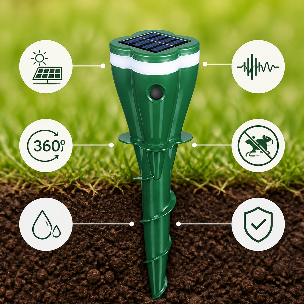 TerraGuard™ — Quiet Solar Power That Banishes Moles and Revives Your Garden’s Glory
