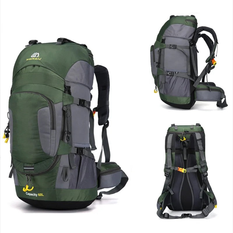 60L Adventure-Ready Waterproof Backpack for Outdoor Enthusiasts