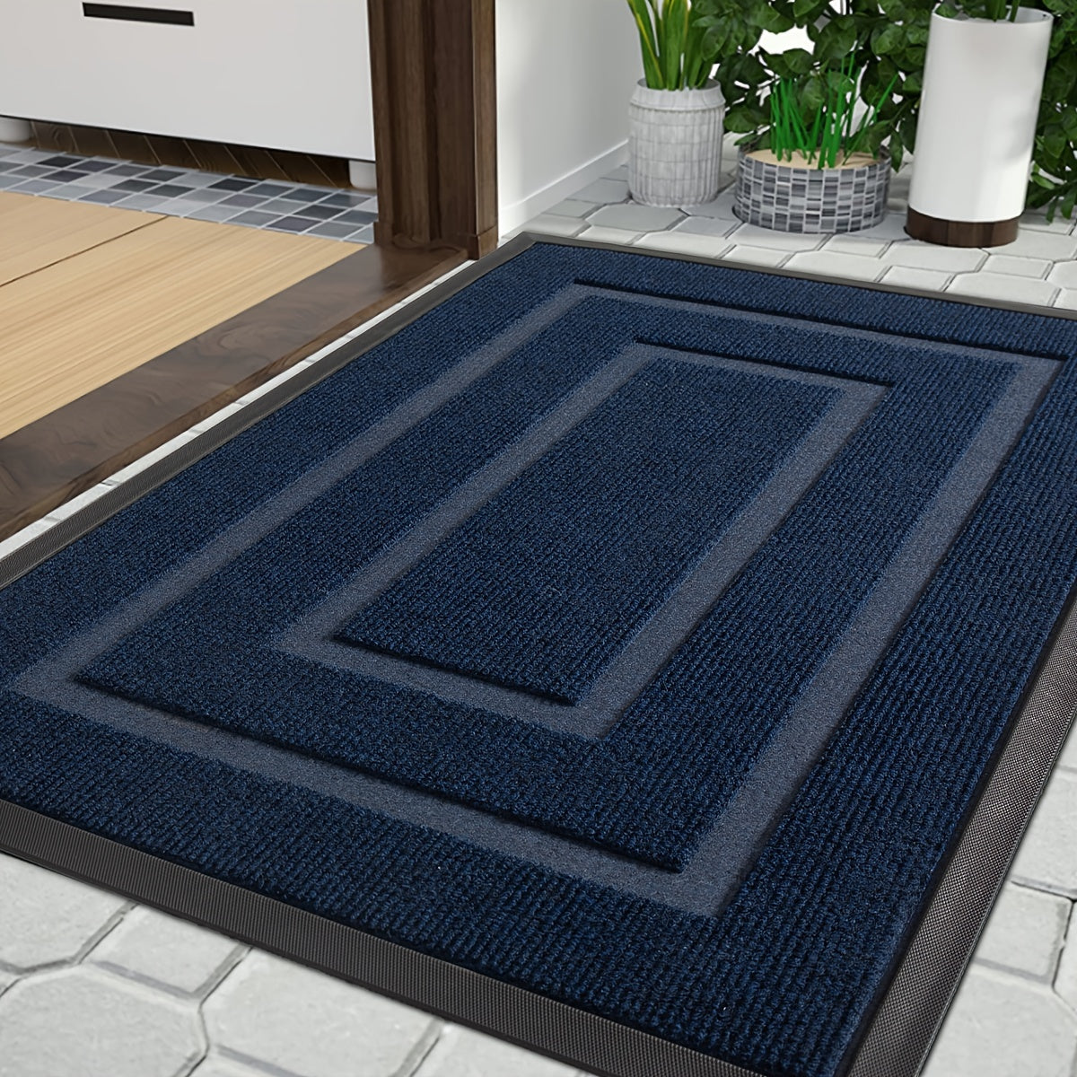 Stylish and Sturdy Welcome Mat for Holiday Entrances