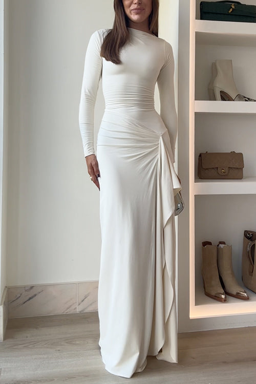 CelestiaDrift™ Draped Slit Maxi Dress — Unleash Your Inner Glamour and Own Every Room