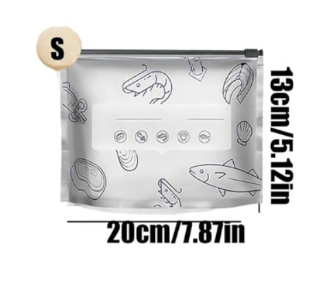 Set of 20 Reusable Aluminum Zip Closure Bags – Resealable Up to 200 Uses