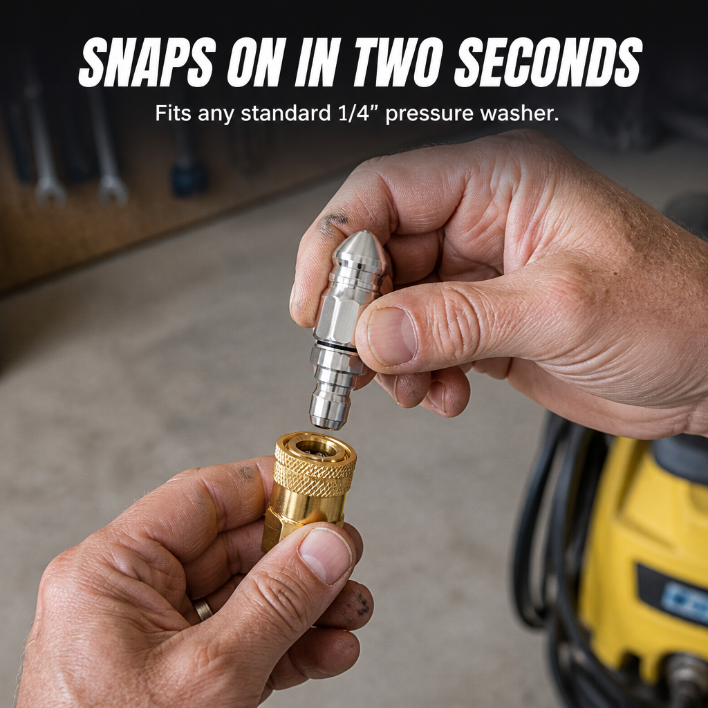 ConnectPro™ — Dissolve Tough Drain Blockages Fast Using Your Pressure Washer