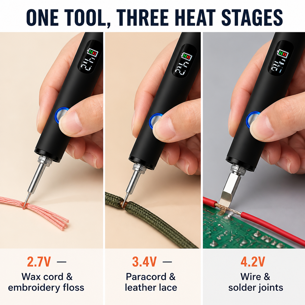 Voltace™ — Seal Bracelet Cords & Solder Wires Without the Lighter Chaos