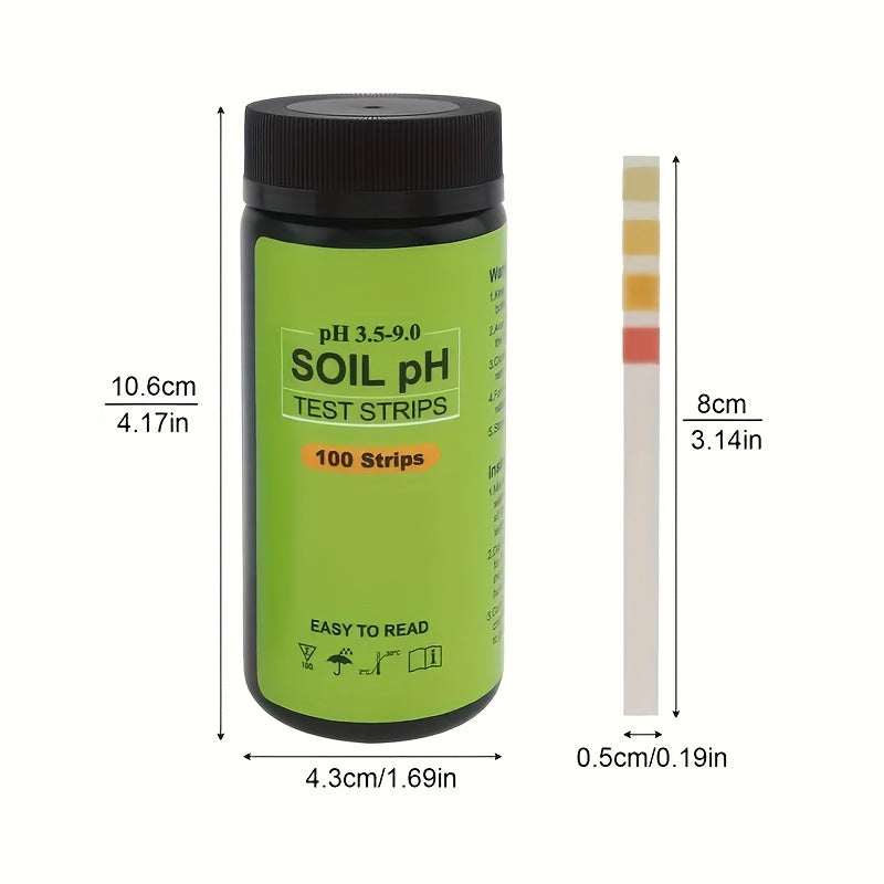 EcoTest – 100 Soil pH Strips for Perfect Garden Health