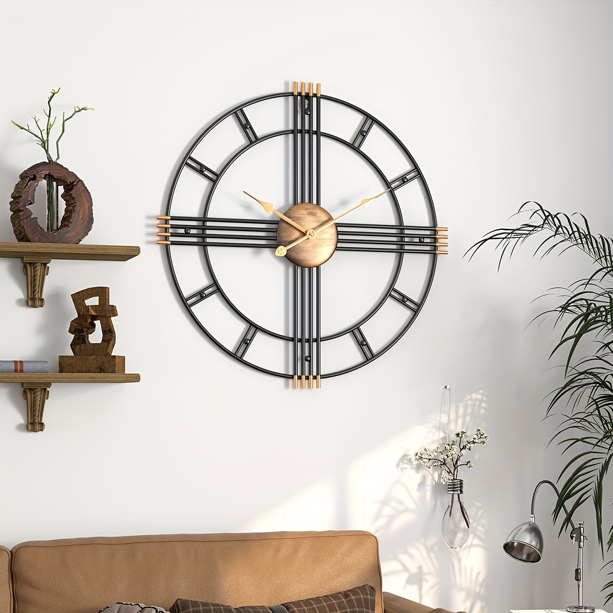 Geometric Harmony Wall Clock: Silent & Stylish Timepiece