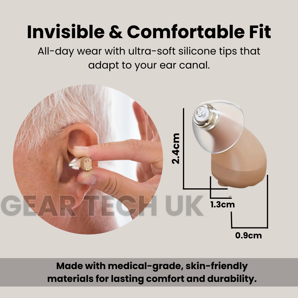 Smart Bluetooth Hearing Aids with App Control - No Prescription Needed