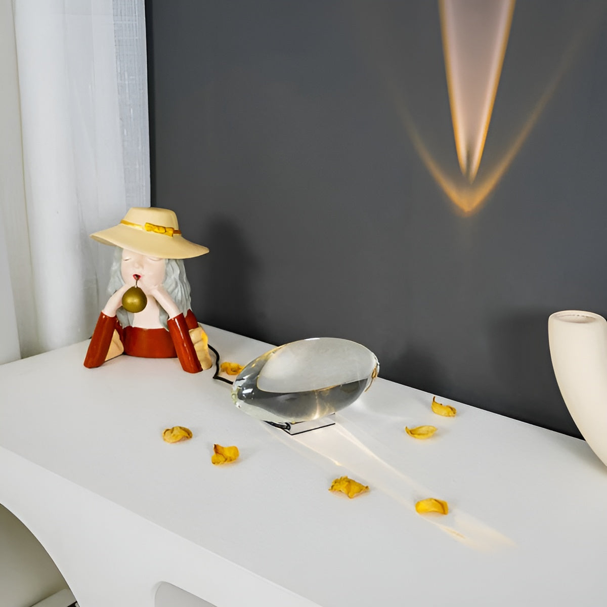 Oval Shaped Table Lamp with Warm Ambient Glow