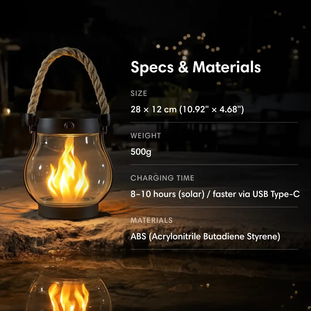 EmberLume™ — Ignite Mesmerizing Nights with Effortless, Safe Solar Glow