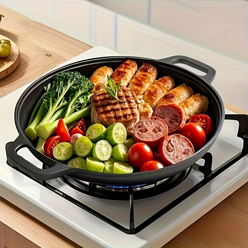 Versatile Cast Iron Griddle for Perfectly Even Cooking