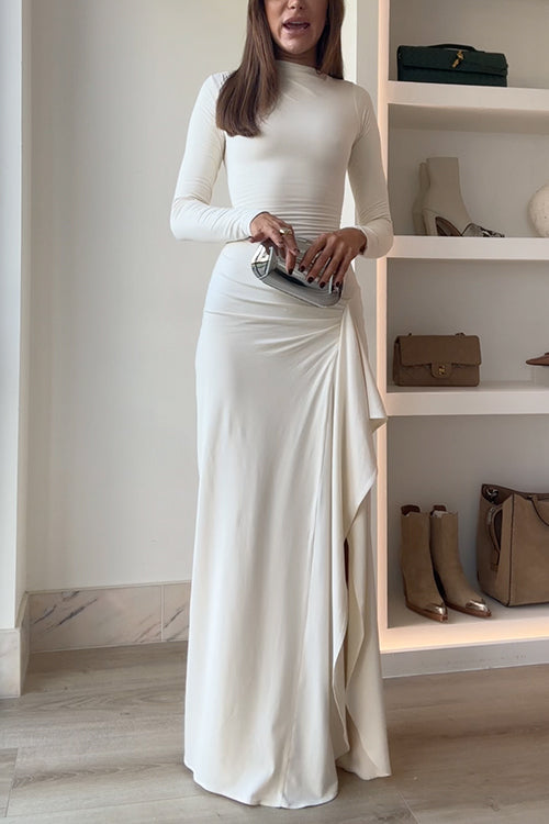 CelestiaDrift™ Draped Slit Maxi Dress — Unleash Your Inner Glamour and Own Every Room