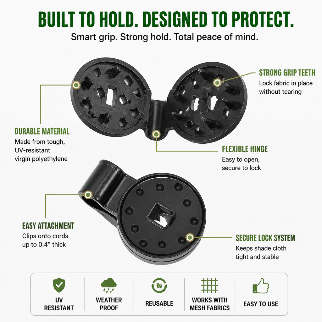 GripStrong™ — Lock Your Shade Fabrics Tight for Lasting Peace of Mind and Total Weather Defense