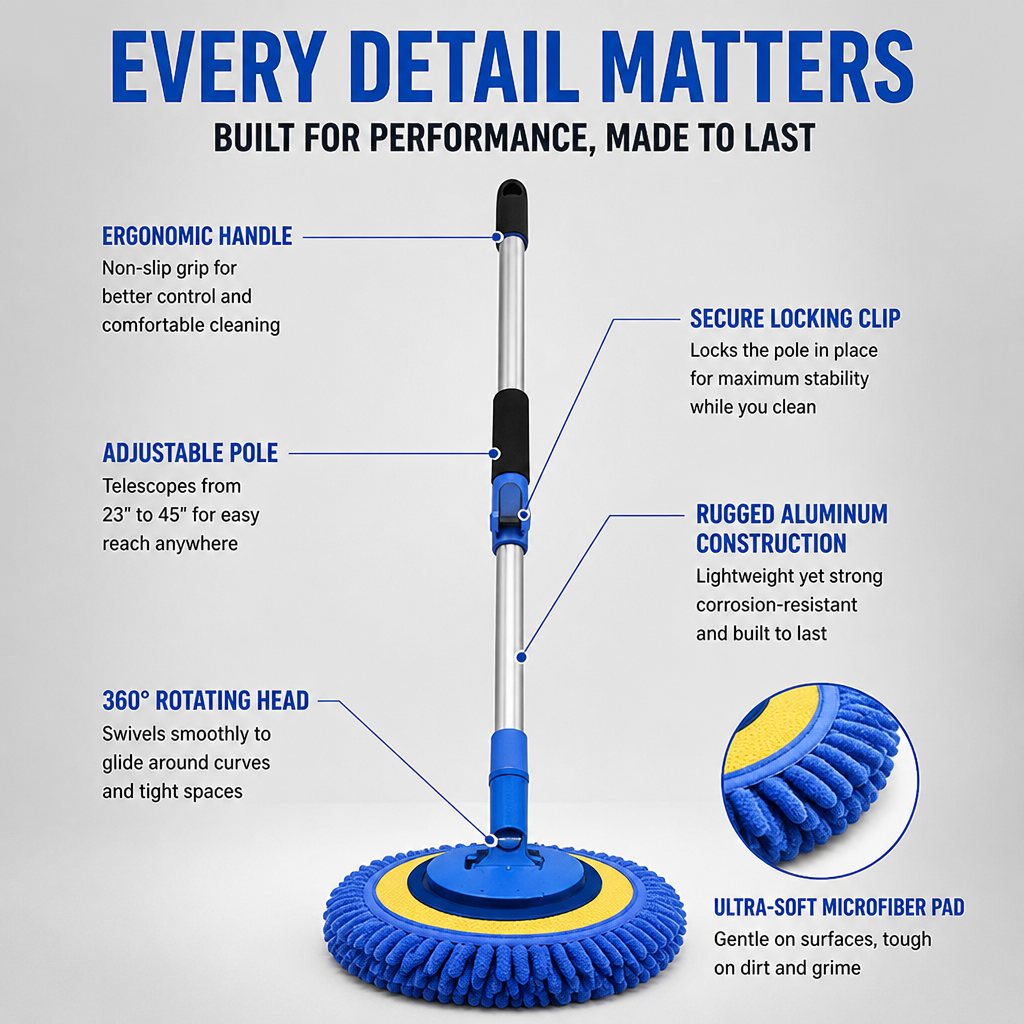 VividShine™ — Effortless Reach, Radiant Shine, Zero Backache