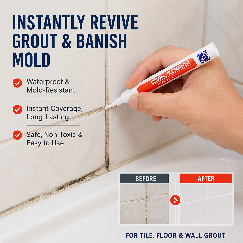 MiraSeal™ Grout Reviver — Instantly Banish Mold and Stains for Tiles You’re Proud to Show Off