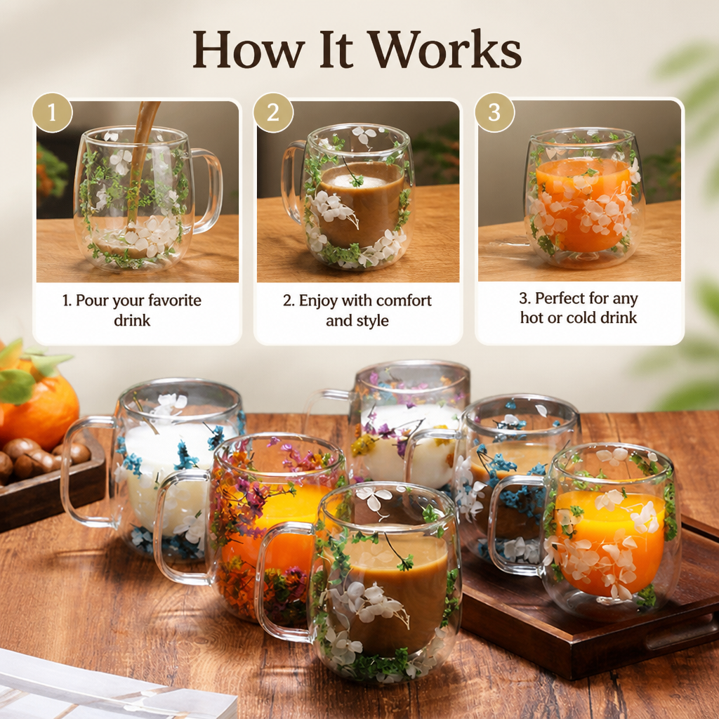 SereniSip™ — Wrap Your Hands in Cool Comfort and Timeless Floral Beauty