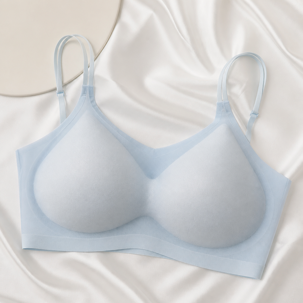 BreezeLume™ – Seamless Wireless Ice Silk Bra with Cooling All-Day Comfort