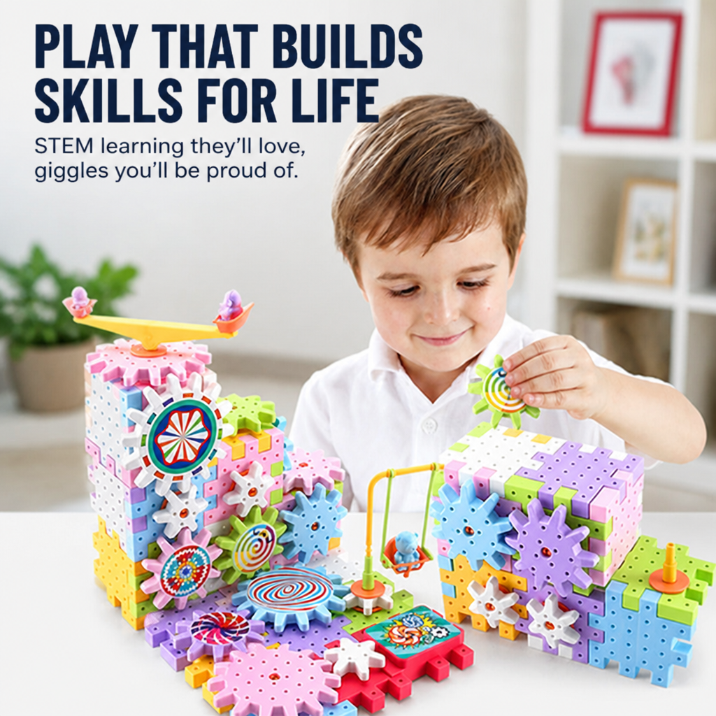 Dynamic GearBuilder™ — Ignite Your Child’s Genius with Every Build and Spin