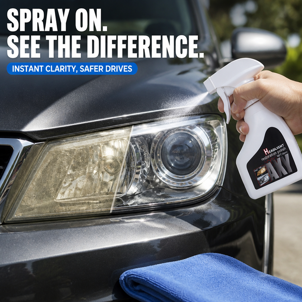 BrightLux™ Headlight Renewal Spray — Instantly Restore Your Night Vision and Drive with Unshakable Confidence