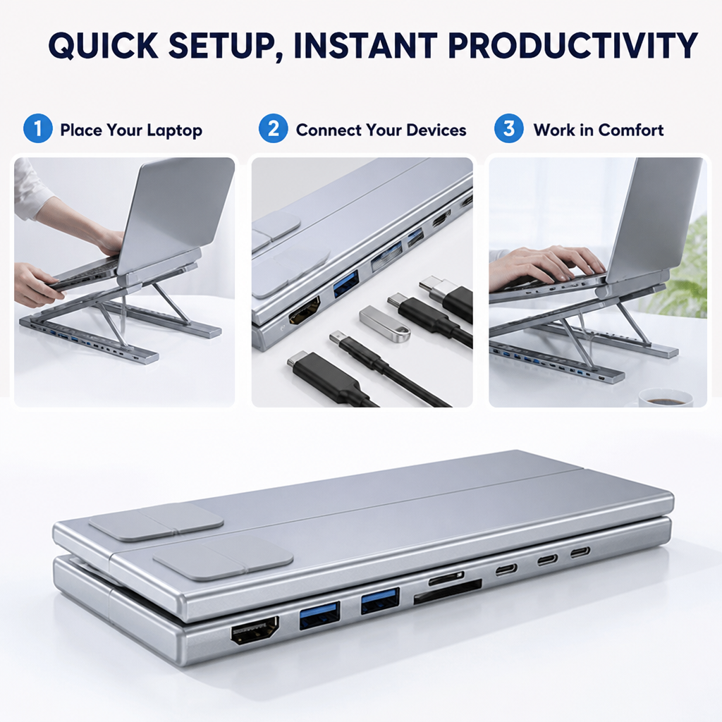 VersaFusion™ — Master Your Desk with Seamless Power and All-Day Comfort