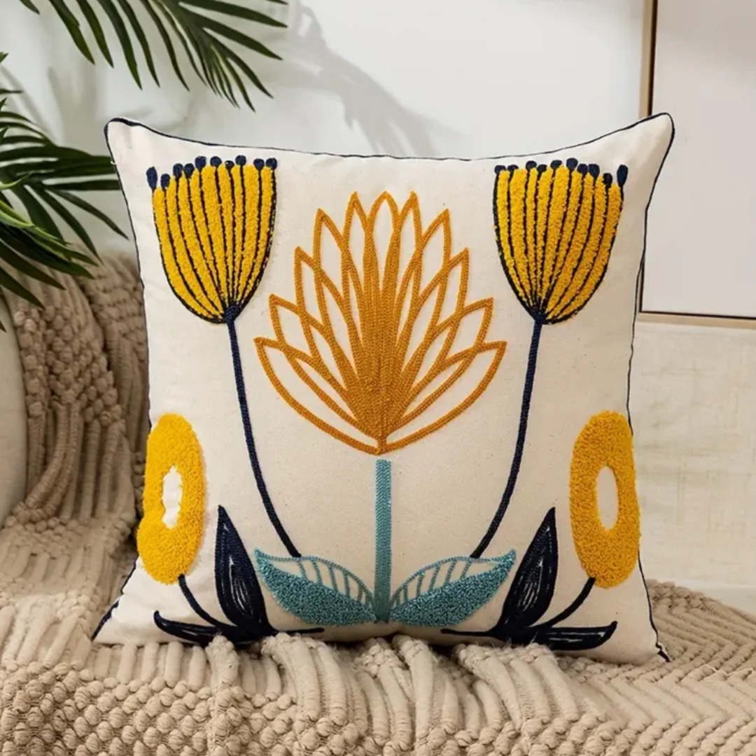 Charming Floral Throw Pillow for Cozy Living Spaces