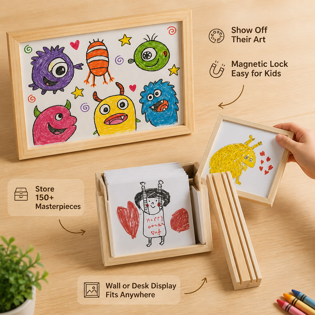 ArtivaGlow™ — Display, Swap & Store Every Drawing Your Kid Is Proud Of