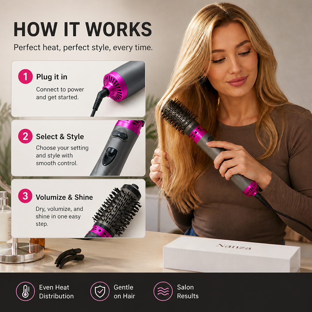 Vívora™ AirStyler — Dry, Smooth & Add Salon Volume in One Pass