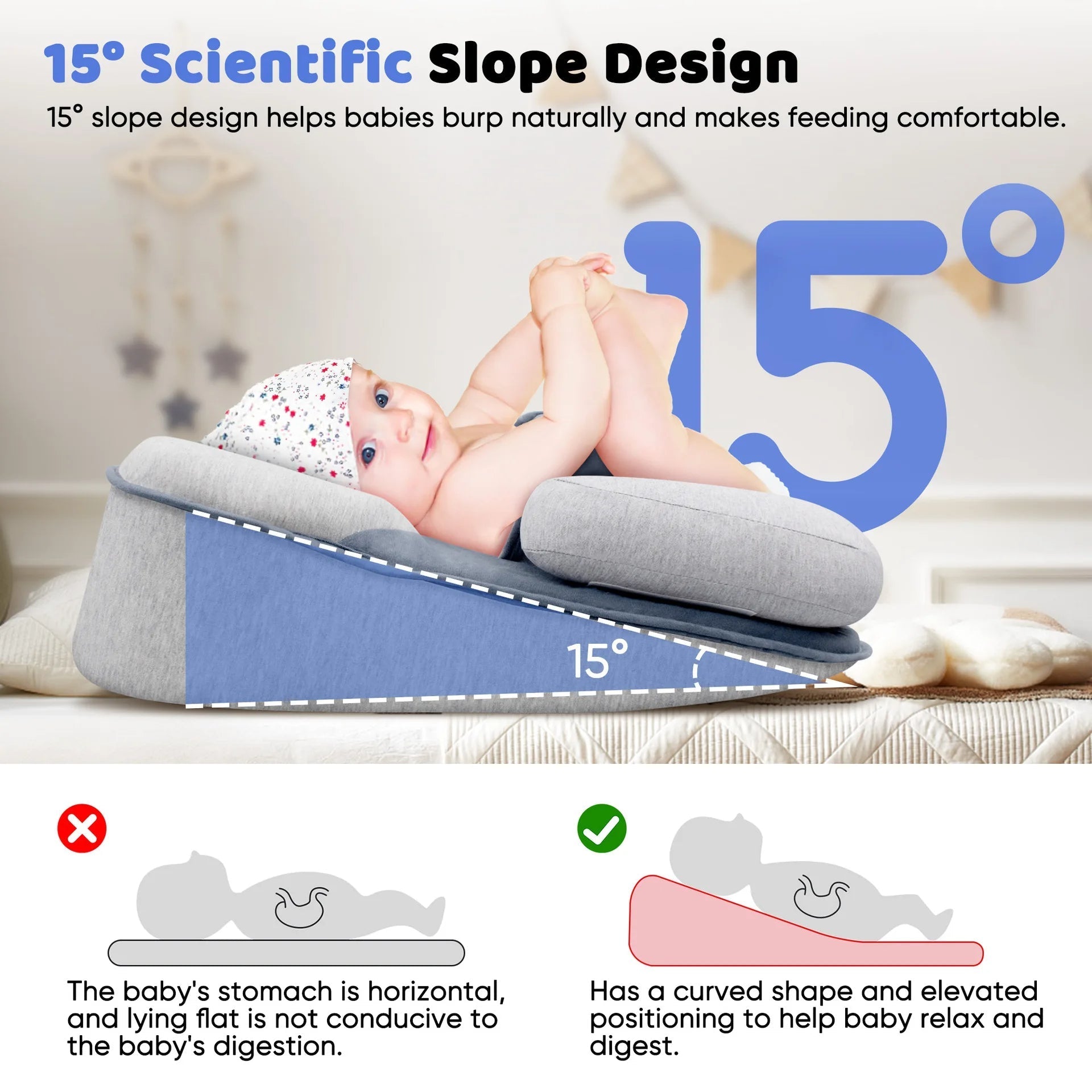 Uplifted Comfort Baby Lounger for Newborns and Infants