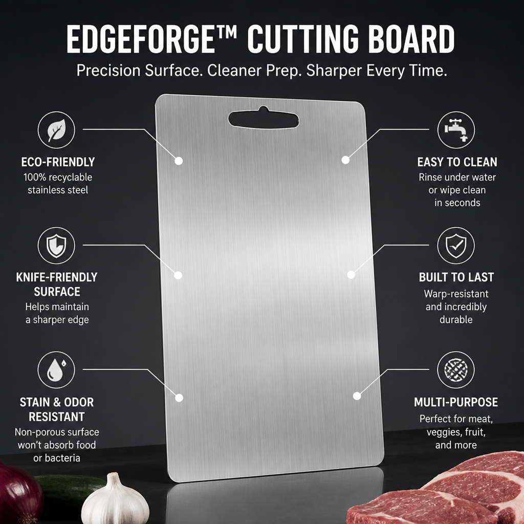 EdgeForge™ — Keep Your Knives Sharp and Your Kitchen Spotless with Effortless Prep