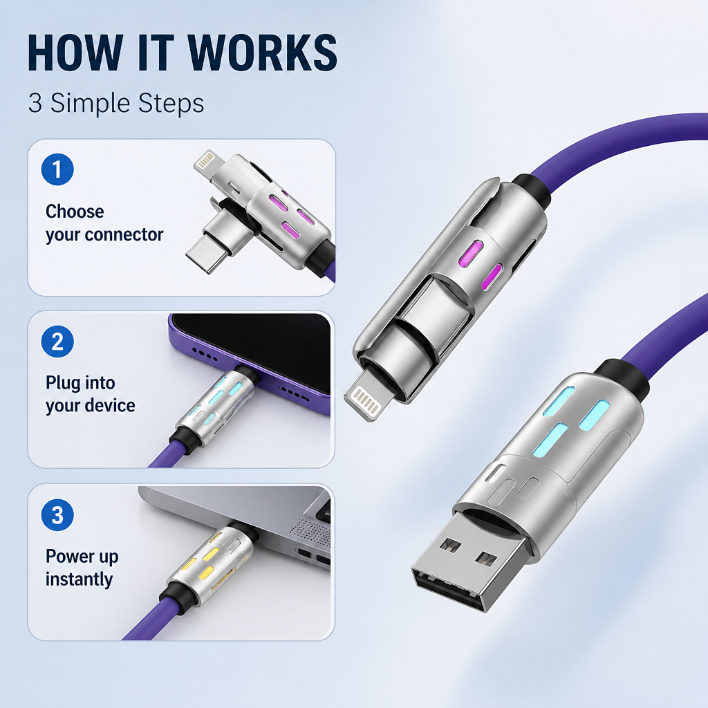 Voltara™ PowerFlex — Lightning-Fast Charging That Declutters Your Life and Protects Your Devices