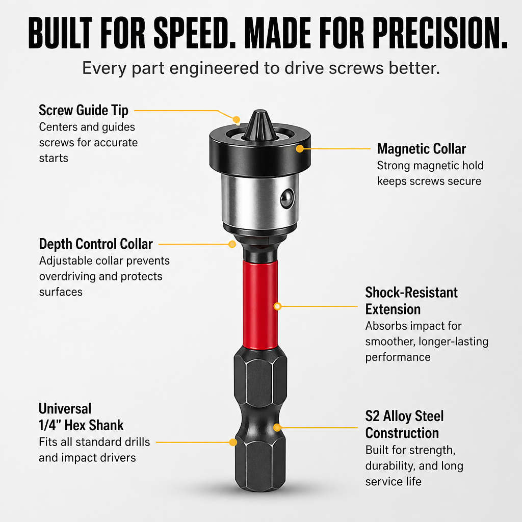 TitanGrip™ Precision Screw Bits — Drive Every Screw Perfectly Without the Frustration