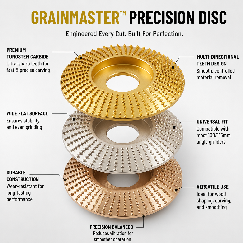GrainMaster™ Precision Disc — Carve Faster, Create Sharper, Impress Every Time