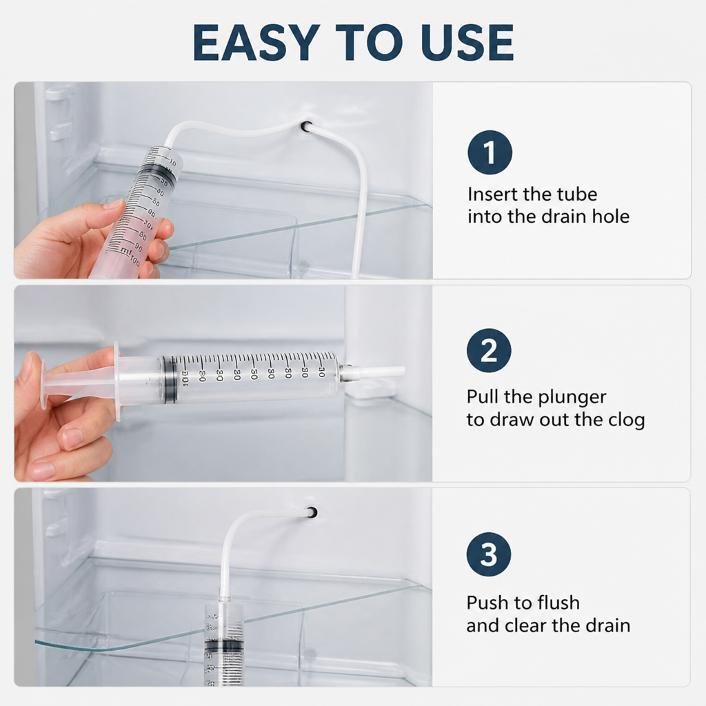DrainEase™ — End Fridge Leaks and Stale Smells for Good