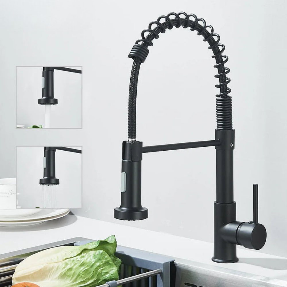 Pull Down Kitchen Faucet with Swivel Spout