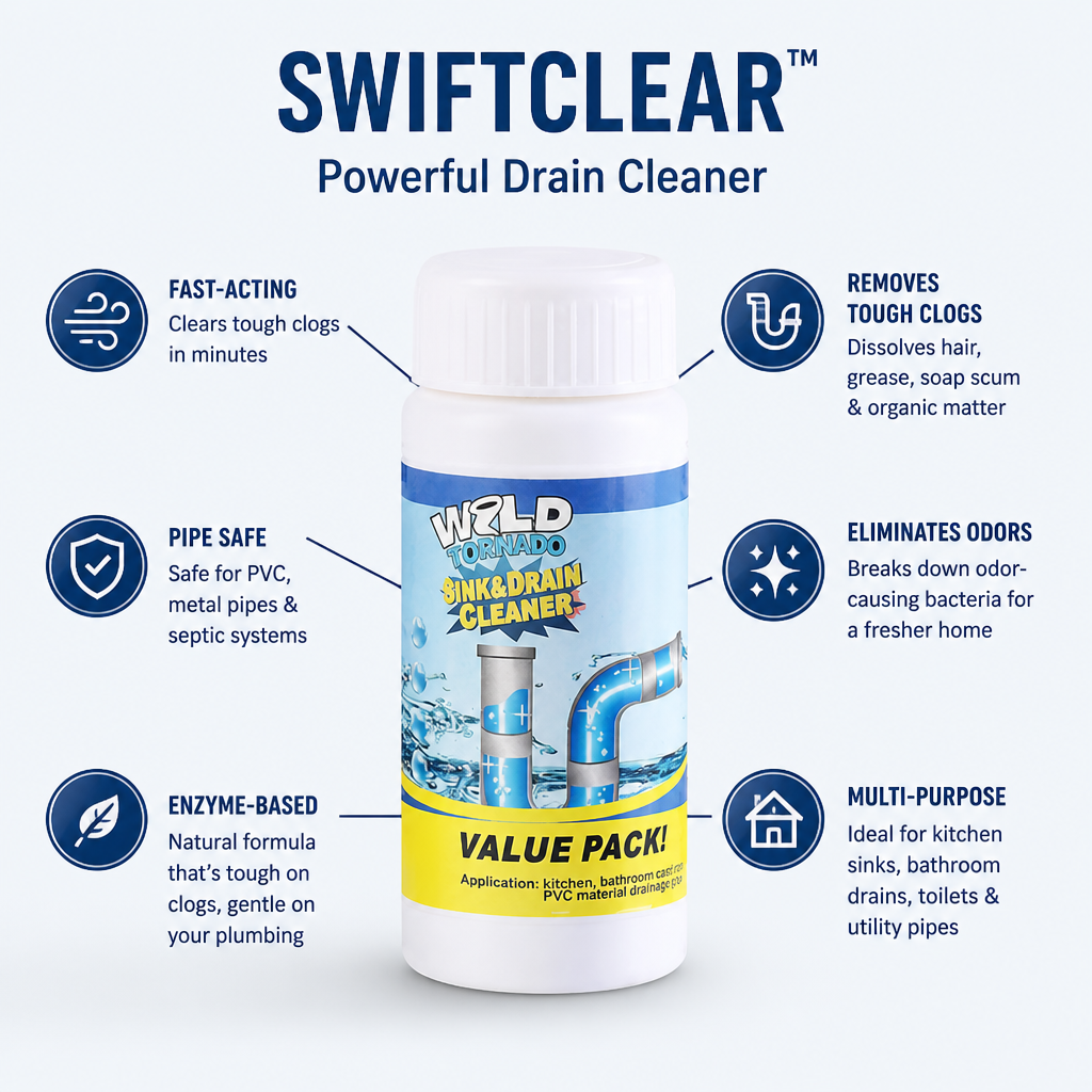 SwiftClear™ — Blast Away Clogs Fast and Enjoy a Fresh, Stress-Free Home